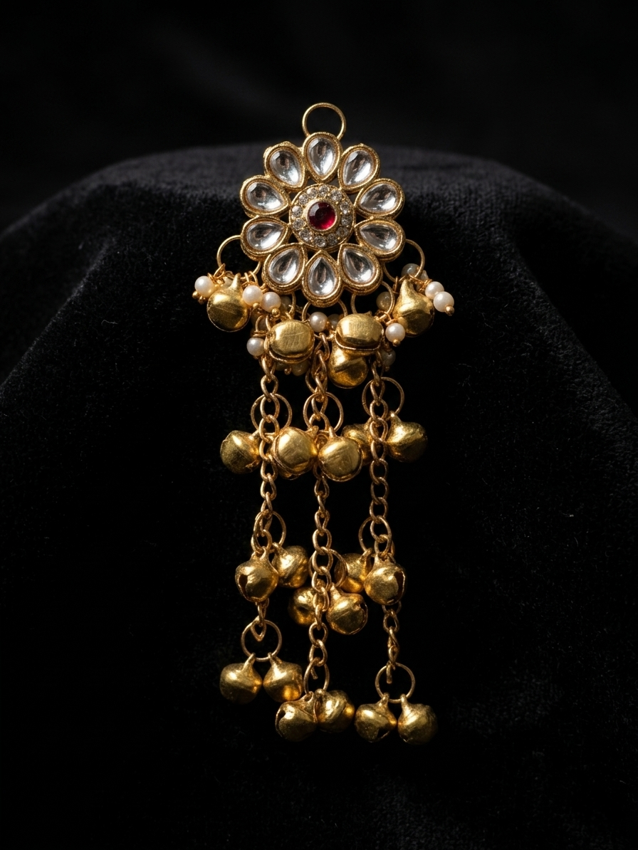 Regal Ghungroo  Hair Brooch