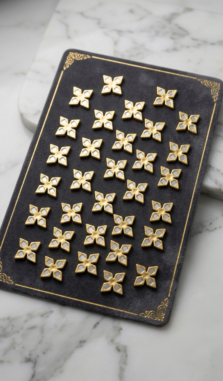 Golden Gleam Petals Stickers