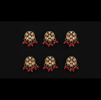 Traditional Kundan & Beaded Hair Brooches (6 pcs)