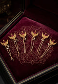 Kundan Moon Pins(6 pc)