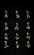 Traditional Teardrop Meenakari Hair Charms (12 pcs)