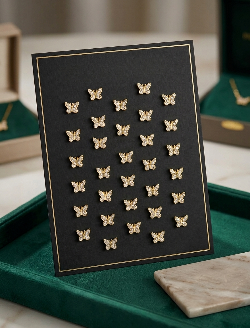 Fluttering Gold Butterflies Stickers