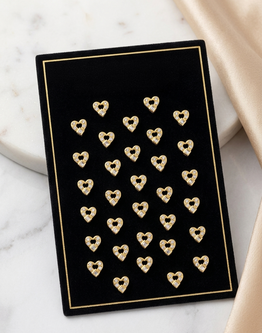 Diamond Heart Glam Stickers