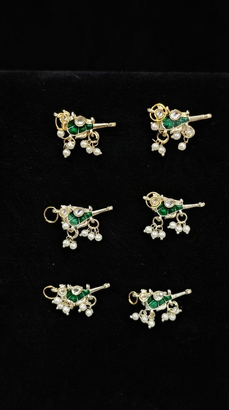 Traditional 'Tota' Kundan Hair Charms(6 pcs)